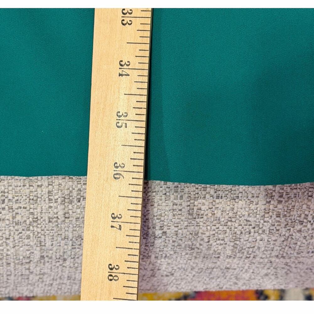 Trina Turk Green Dress V-Neck 3/4 Sleeves Pockets Size 10 - Picture 9 of 9